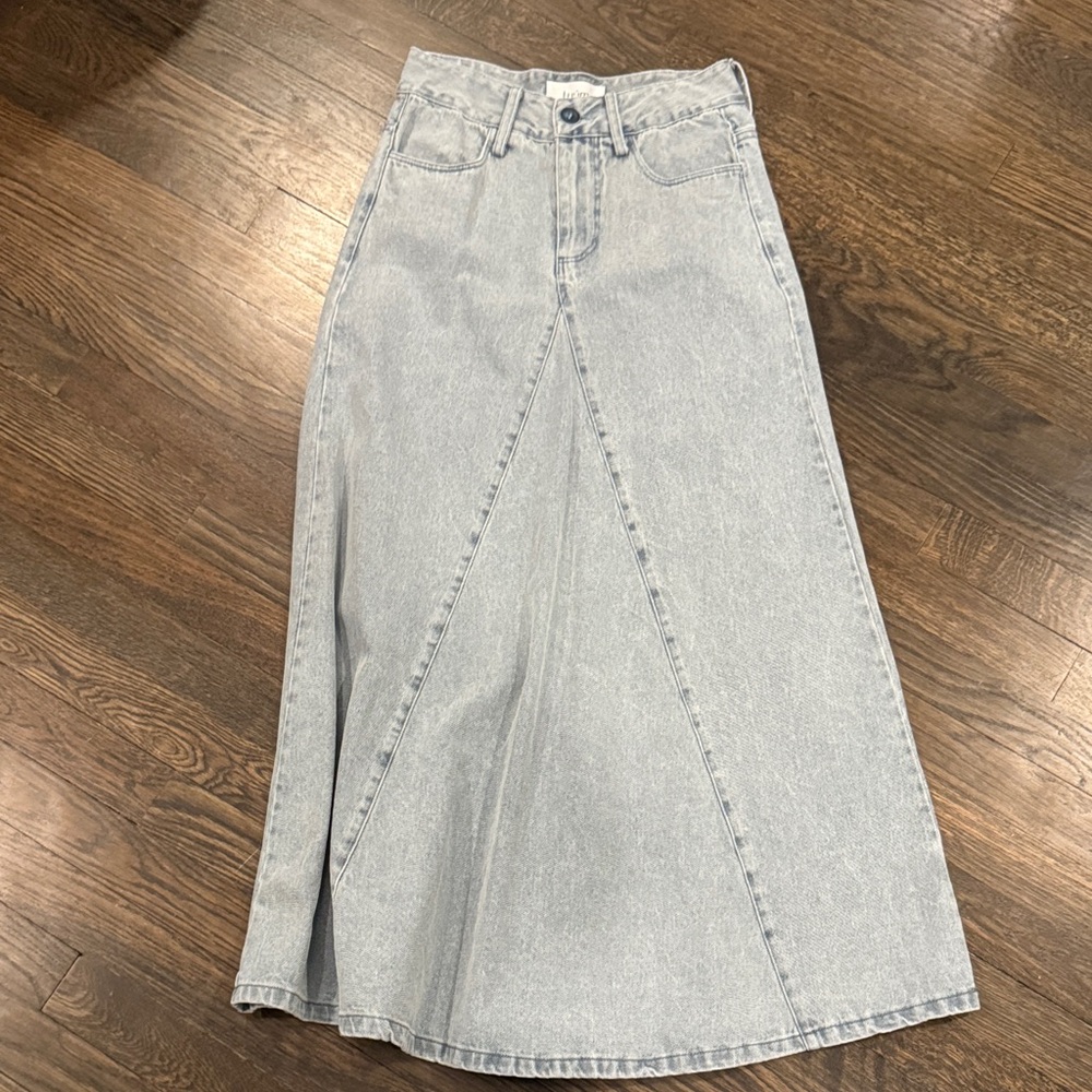 Denim Maxi Skirt